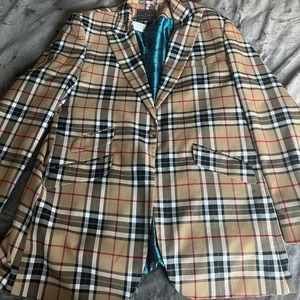 MEN XXL BURBERRY STYLE BLAZER JACKET